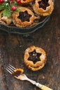 Traditional homemade mince pies. Royalty Free Stock Photo