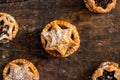 Traditional homemade mince pies. Royalty Free Stock Photo
