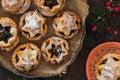 Traditional homemade mince pies. Royalty Free Stock Photo