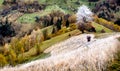 Traditional homes in Romania ,Transylvania autumn in Carpathian mountains landscape Royalty Free Stock Photo