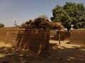 Traditional homestead in Northern Cameroon made from mud bricks and predominantly thatched roofing