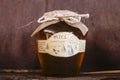 Traditional honey jar made in Granada Axarquia, Andalusia, Spain Royalty Free Stock Photo
