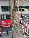 Traditional Hong Kong building skill, bamboo scaffolding