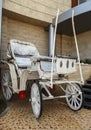 Traditional horse white car Royalty Free Stock Photo