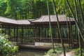 Traditional house in bamboo forest on Tiger Hill Huqiu, Suzhou, Jiangsu, China Royalty Free Stock Photo