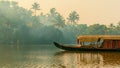 Traditional house boat in Kerala, India