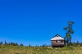 Traditional house Dabadzveli landscape Borjomi Samtskhe Javakheti Georgia Europe landmark