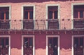 Traditional house facades in San Miguel de Allende Guanajuato Me Royalty Free Stock Photo