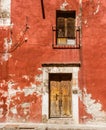 Traditional house facades in San Miguel de Allende Guanajuato Me Royalty Free Stock Photo