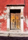 Traditional house facades in San Miguel de Allende Guanajuato Me Royalty Free Stock Photo