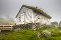 Traditional House with grass roof in Norway Royalty Free Stock Photo