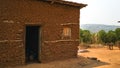 Traditional house in Kigali made of clay, hay and animal`s droppings Royalty Free Stock Photo