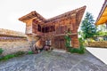 Traditional house made of pure wood in the Balkan village of Zheravna in Bulgaria Royalty Free Stock Photo