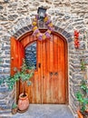 Traditional house in Mesta of Chios, Greece Royalty Free Stock Photo