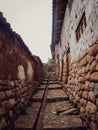 Traditional house in a street in Urubamba Peru