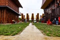 The traditional house of the Toraja and Arfak tribes stands on Mount Soribo Manokwari, West Papua.