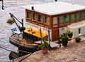 Traditional Houseboat, Seine River, Paris, France