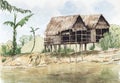 Traditional houses from Amazon River region