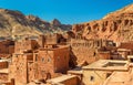 Traditional houses in Bou Tharar village. Morocco, the Valley of Roses Royalty Free Stock Photo