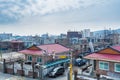 Traditional houses in the city of Suwon of South Korea near the Hwaseong Fortress, traditional landmark in the city of Suwon