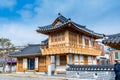 Traditional houses in the city of Suwon of South Korea near the Hwaseong Fortress, traditional landmark in the city of Suwon