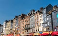 Traditional houses in the harbour of Honfleur. Normandy, France Royalty Free Stock Photo