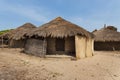 Traditional houses huts in the village of Eticoga in the island of Orango, Guinea Bissau