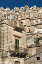 Traditional houses of modica in sicily italy Royalty Free Stock Photo