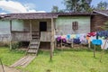 Traditional houses of the native people of indonesia in village