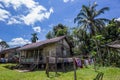 Traditional houses of the native people of indonesia in village