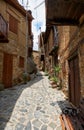 The traditional houses of old Kakopetria. Nicosia District. Cyprus Royalty Free Stock Photo