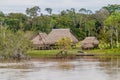 Houses in peruvian jungle