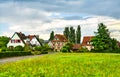 Traditional houses on Reichenau Island in Germany Royalty Free Stock Photo