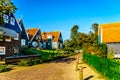 Traditional houses in the small village of Marken in the Netherlands Royalty Free Stock Photo