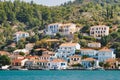 Traditional houses in Vathy Ithaca Greece Ithaka Royalty Free Stock Photo