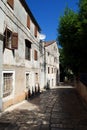 Traditional houses in Veli Losinj island in Croatia Royalty Free Stock Photo