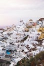 Beautiful traditional village of Oia in the afternoon light, Santorini, Greece Royalty Free Stock Photo