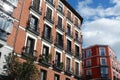 Traditional housing buildings in Chueca district in Madrid, Spain Royalty Free Stock Photo