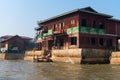 Traditional housing on Inle Lake in Myanmar.