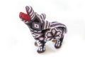 Traditional huichol zebra bead ornament figures mexican culture Royalty Free Stock Photo