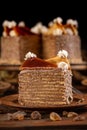 Traditional Hungarian Dobos cake Royalty Free Stock Photo