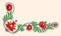 Traditional Hungarian floral motif