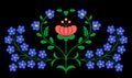 Traditional Hungarian folk embroidery pattern