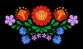 Traditional Hungarian folk embroidery pattern