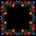 Traditional Hungarian folk embroidery pattern