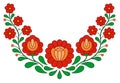 Traditional Hungarian folk embroidery pattern