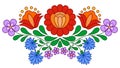 Traditional Hungarian folk embroidery pattern