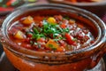 Traditional hungarian goulash soup of beef meat and vegetables close up. Meat stew, red casserole Royalty Free Stock Photo