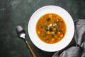 Traditional Hungarian goulash soup on the table. Royalty Free Stock Photo