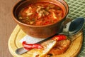 Traditional Hungarian goulash soup Royalty Free Stock Photo